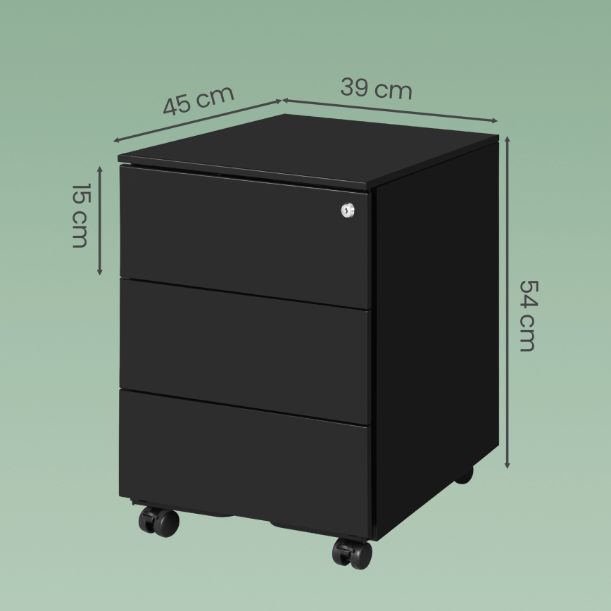 Uredski kontejner SECURIO, crni