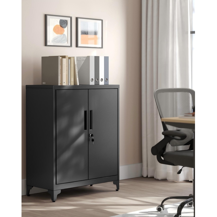 Uredski ormar KAZE 80x40 cm crni