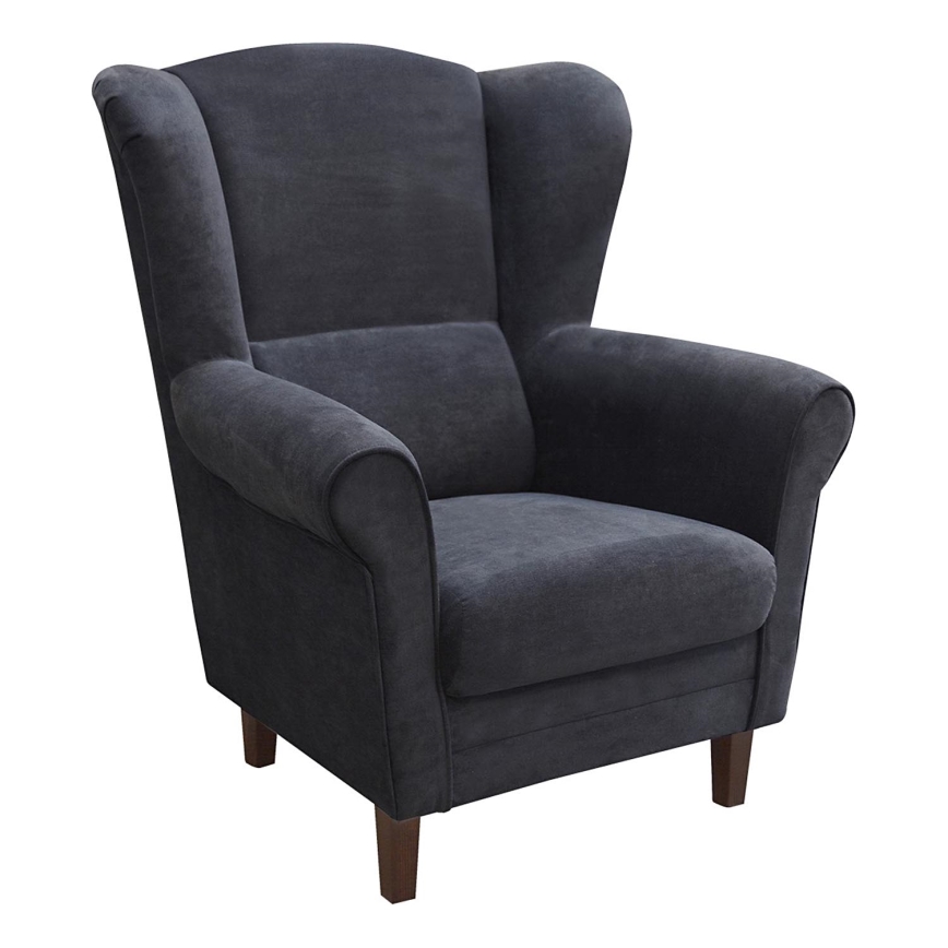 Ušata fotelja GALA antracit