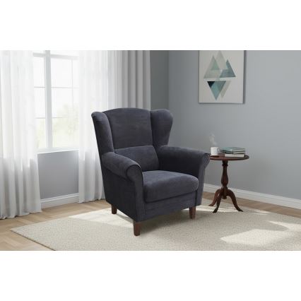 Ušata fotelja GALA antracit