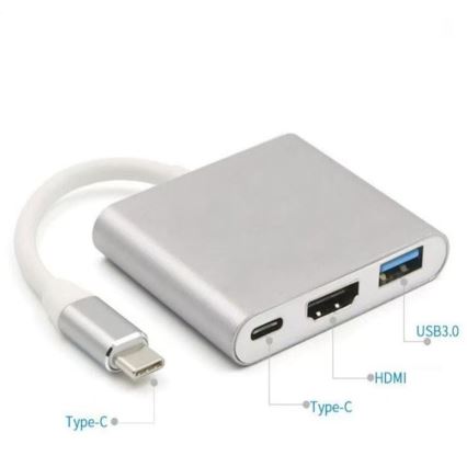 USB-C hub 3-u-1 sa 100 W Power Delivery i HDMI 4K