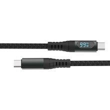 USB kabel TIP C konektor LED zaslon 1m