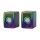USB Zvučnici s RGB pozadinskim osvjetljenjem 2x3W/5V crna
