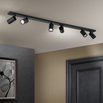 Usmjereno svjetlo SEAN 6xGU10/13W/230V crna