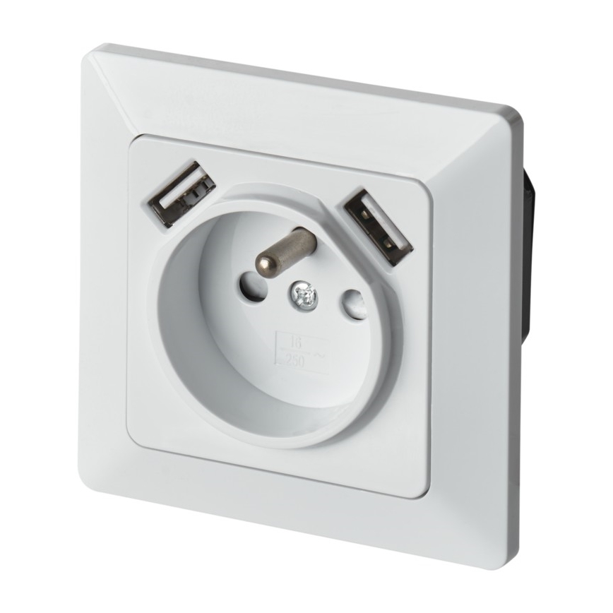 Utičnica s USB priključkom FRENCH 250V/16A