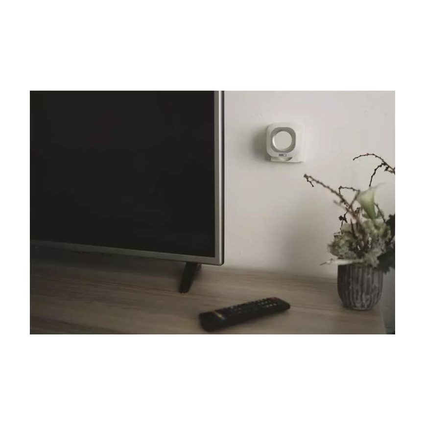 Utično bežično zvono 230V + 1xCR2032 IP44 bijela