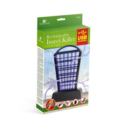 UV lapač insekata 1000 mAh/5V crna