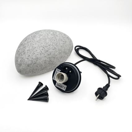 Vanjska dekorativna svjetiljka LUMISTONE 1xE27/15W/230V IP65 promjer 26,5 cm