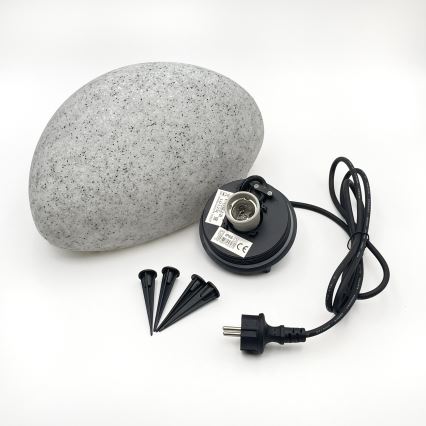 Vanjska dekorativna svjetiljka LUMISTONE 1xE27/15W/230V IP65 promjer 31,8 cm