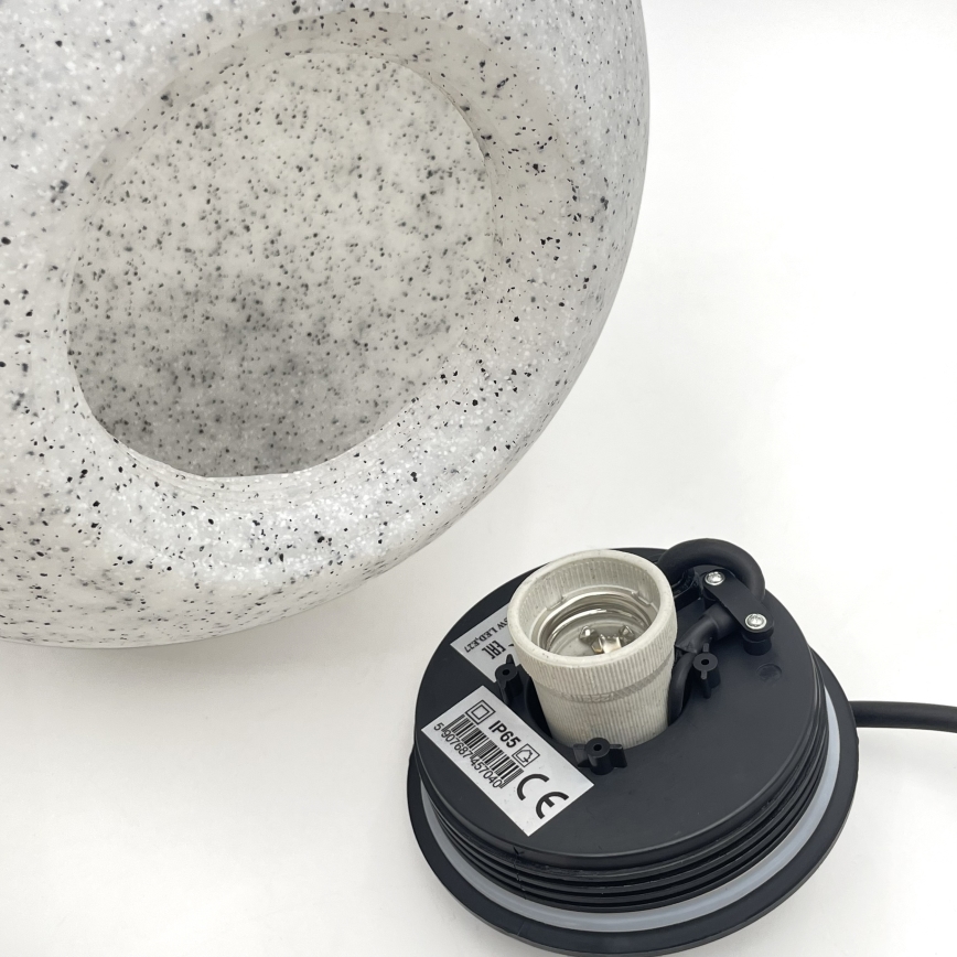 Vanjska dekorativna svjetiljka LUMISTONE 1xE27/15W/230V IP65 Ø 28 cm