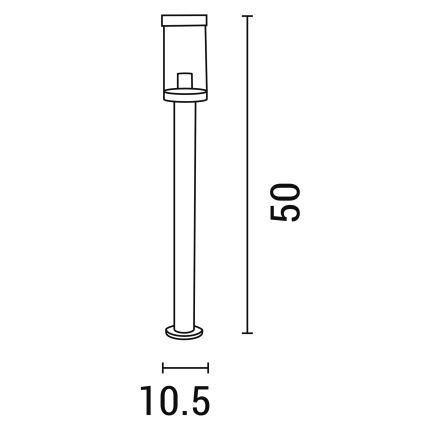 Vanjska lampa 1xE27/15W/230V 50 cm IP44 crna