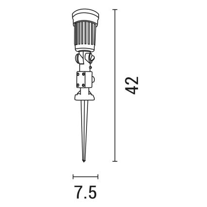 Vanjska lampa 1xE27/15W/230V IP44 crna