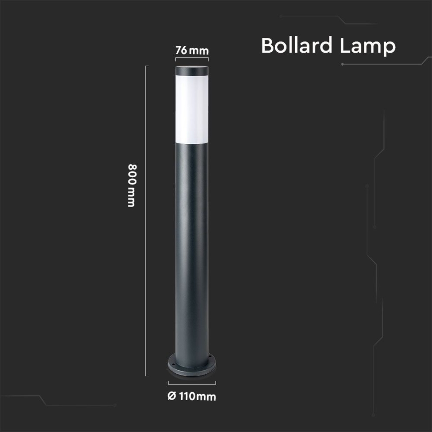 Vanjska lampa 1xE27/60W/230V IP44 80cm antracit