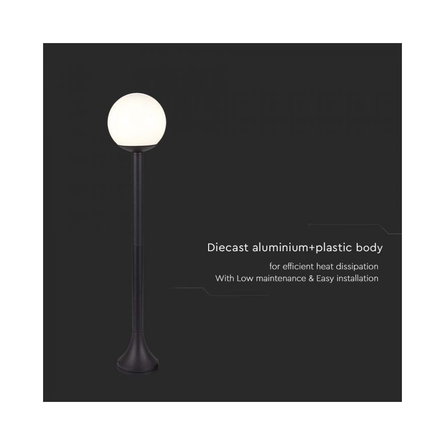 Vanjska lampa 1xE27/60W/230V IP44 97 cm crna