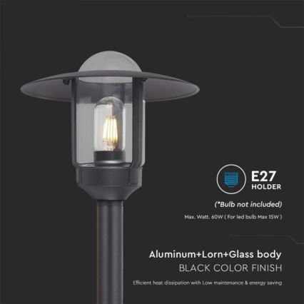 Vanjska lampa 1xE27/60W/230V IP44 crna