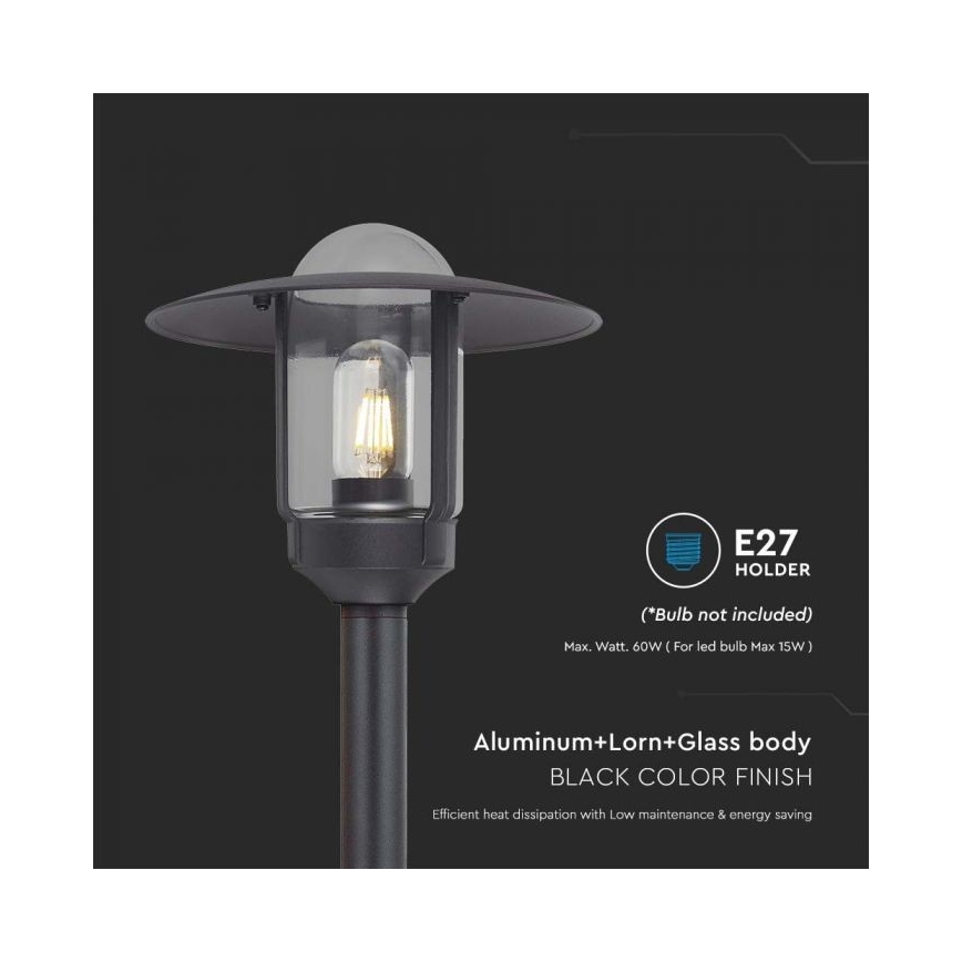 Vanjska lampa 1xE27/60W/230V IP44 crna