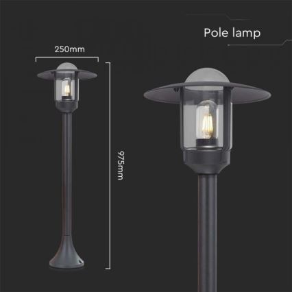 Vanjska lampa 1xE27/60W/230V IP44 crna