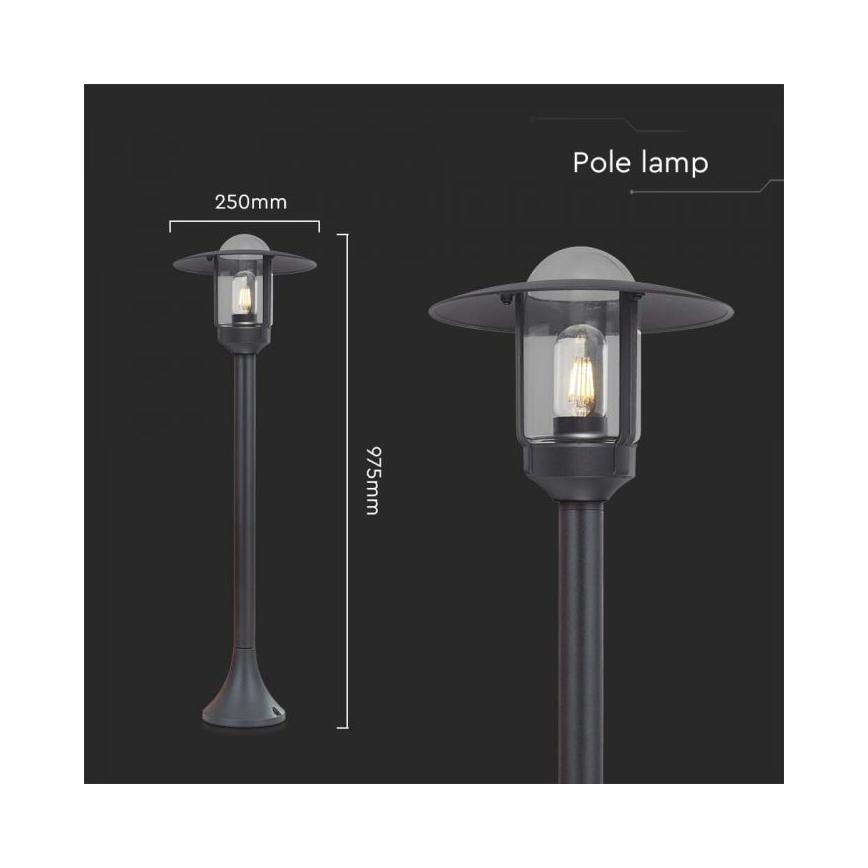 Vanjska lampa 1xE27/60W/230V IP44 crna