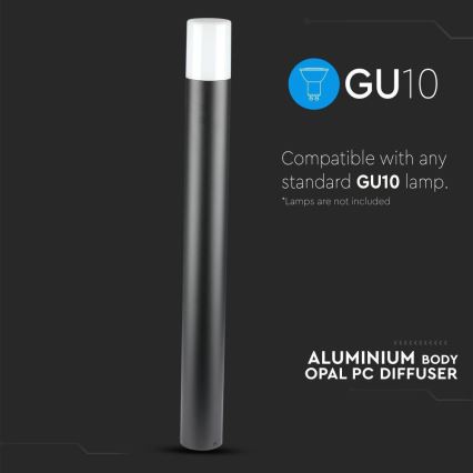 Vanjska lampa 1xGU10/35W/230V IP54 80 cm crna