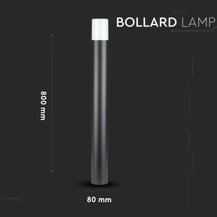 Vanjska lampa 1xGU10/35W/230V IP54 80 cm crna
