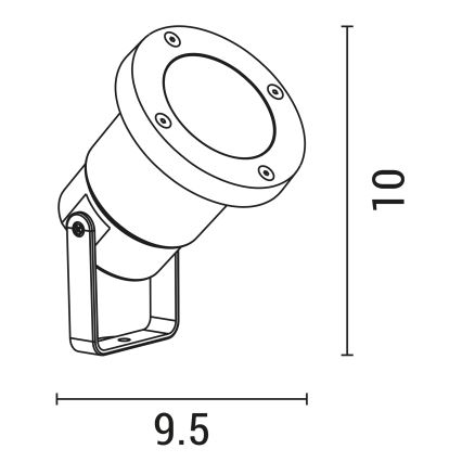 Vanjska lampa 1xGU10/5W/230V IP65 siva