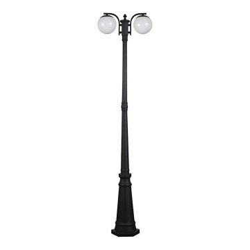 Vanjska lampa 2xE27/60W/230V IP44 199 cm crna