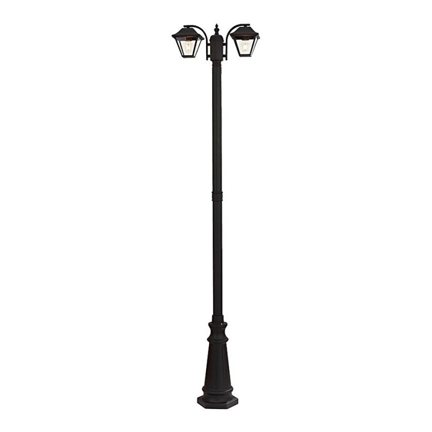 Vanjska lampa 2xE27/60W/230V IP44 232 cm crna