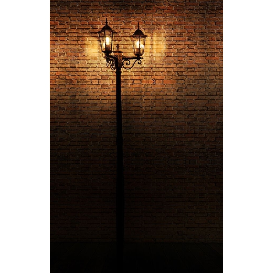 Vanjska lampa 3xE27/20W/230V IP43 2,58 m crna