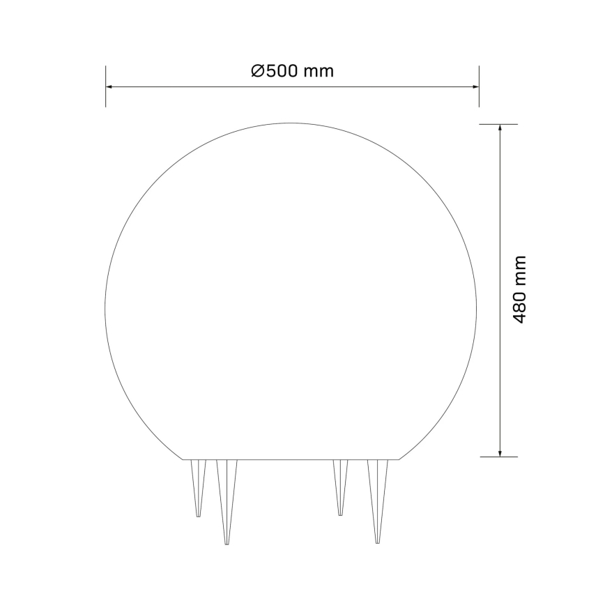 Vanjska lampa ARGENTO 1xE27/15W/230V pr. 50 cm IP65 bijela