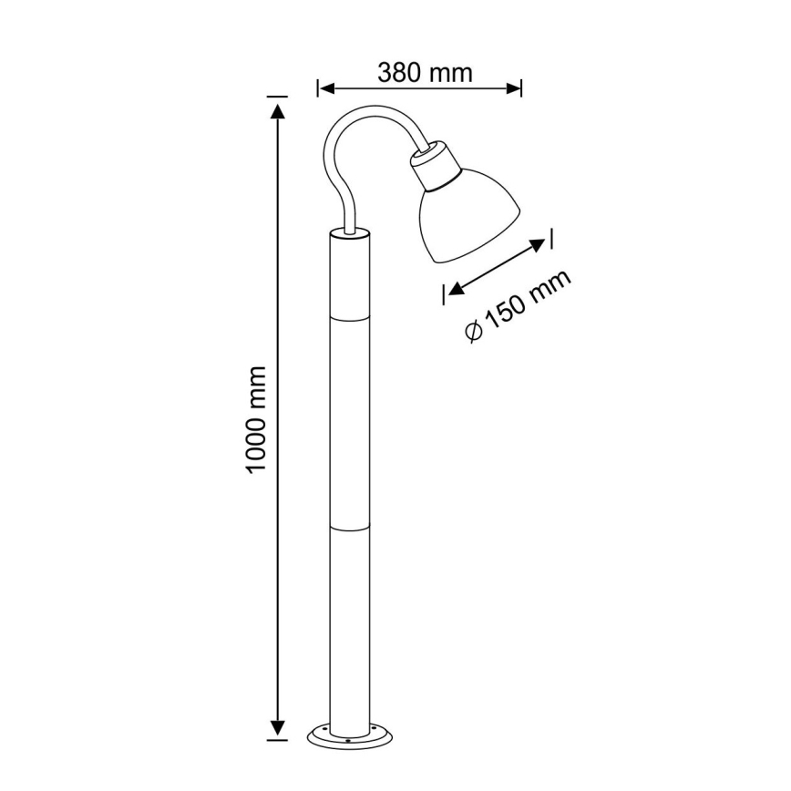Vanjska lampa ARNE 1xE27/10W/230V IP44 100 cm