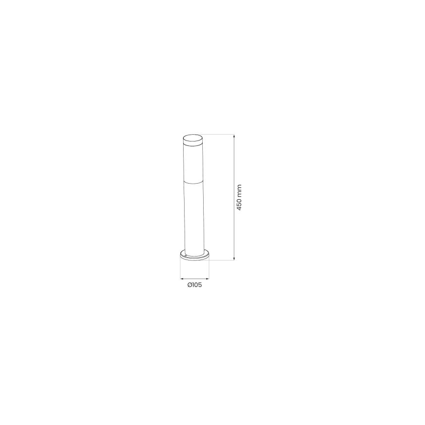 Vanjska lampa BROOKLYN 1xE27/60W/230V 45 cm IP44 mat krom