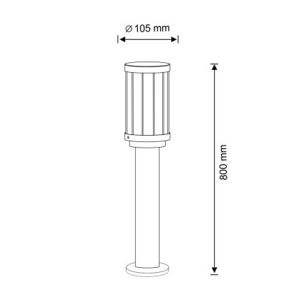 Vanjska lampa FIORD 1xE27/10W/230V IP44