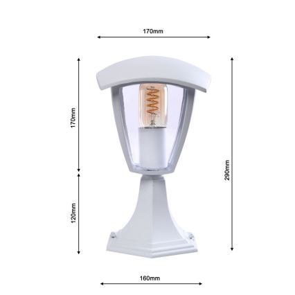 Vanjska lampa FOX 1xE27/40W/230V IP44 bijela