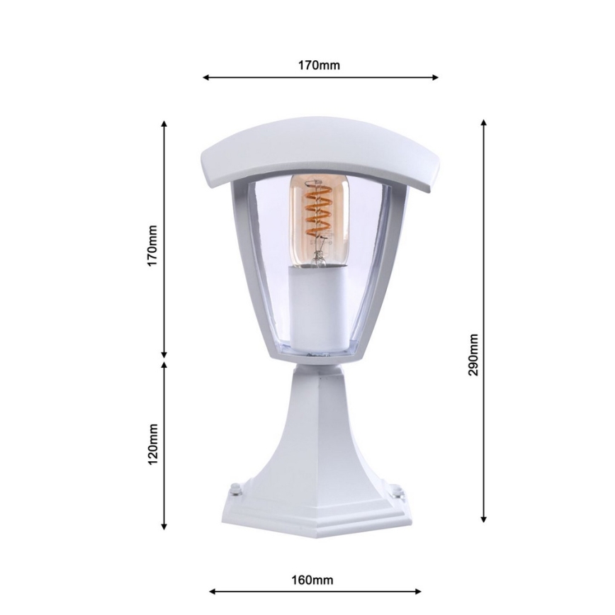 Vanjska lampa FOX 1xE27/40W/230V IP44 bijela
