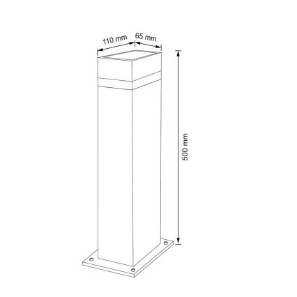 Vanjska lampa GILBERT 1xGU10/10W/230V IP44 50 cm