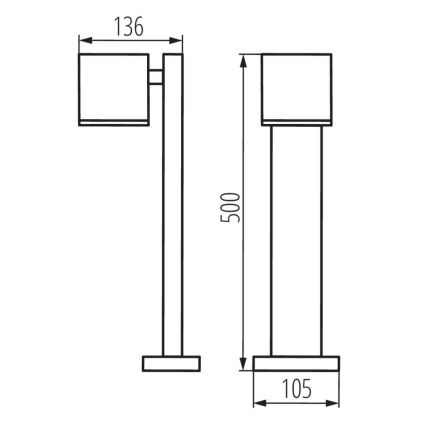 Vanjska lampa GORI 1xGU10/35W/230V IP44