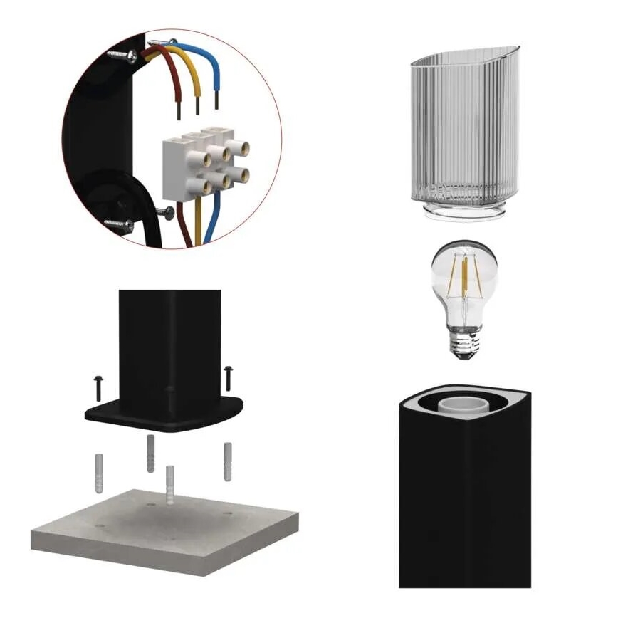 Vanjska lampa LANA 1xE27/25W/230V IP54 75 cm