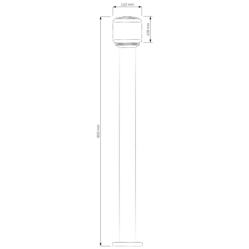 Vanjska lampa MADRID 1xE27/12W/230V 80 cm IP44 crna
