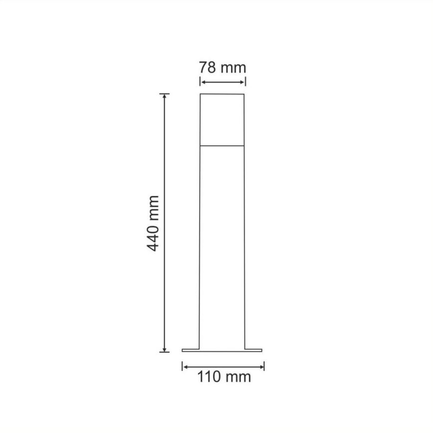 Vanjska lampa NEW YORK 1xE27/12W/230V IP44 44 cm grafit