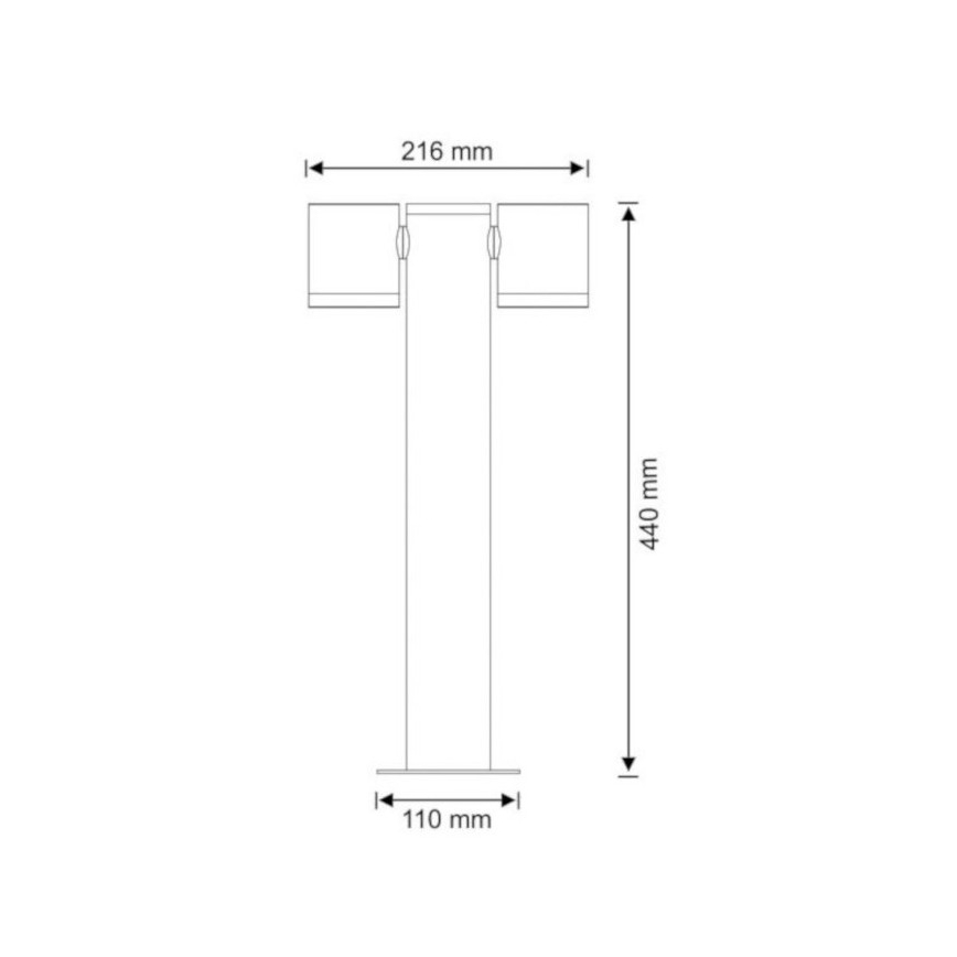Vanjska lampa PINO 2xGU10/10W/230V IP44 44 cm