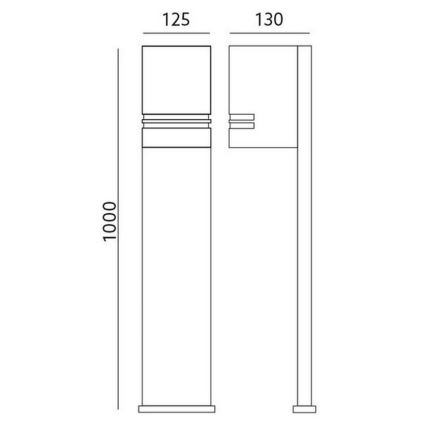 Vanjska lampa QUAZAR 1xGU10/11W/230V IP44 siva