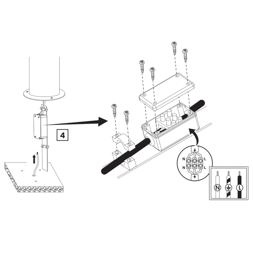 Vanjska lampa RINO 1xE27/12W/230V IP54 44 cm crna