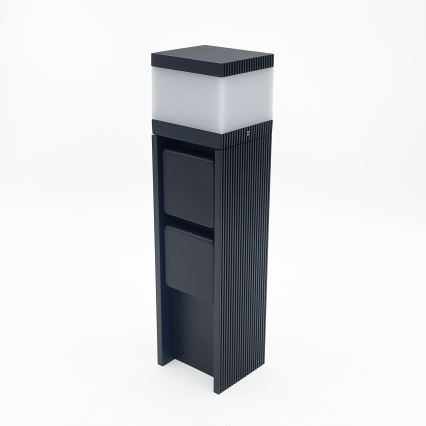 Vanjska lampa s 2 utičnicama VESPER 1xG9/5W/230V IP44 30 cm crna