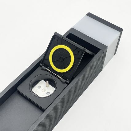 Vanjska lampa s 2 utičnicama VESPER 1xG9/5W/230V IP44 30 cm crna