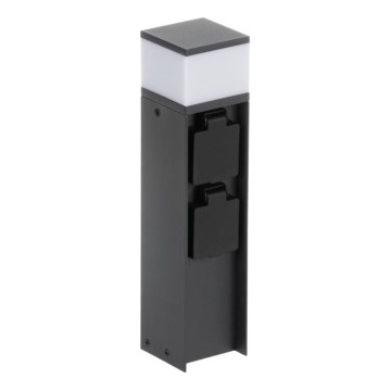Vanjska lampa s 2 utičnice DASTEN 1xG9/11W/230V 30 cm IP44 crna