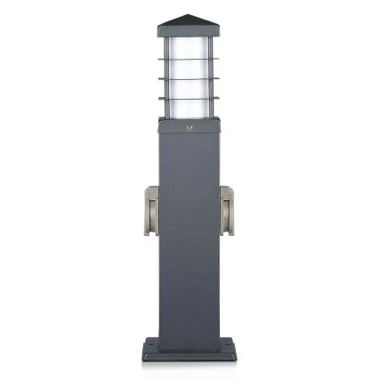 Vanjska lampa s utičnicama SCHUKO 1xE27/13W/230V IP44