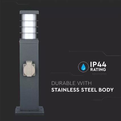Vanjska lampa s utičnicama SCHUKO 1xE27/13W/230V IP44