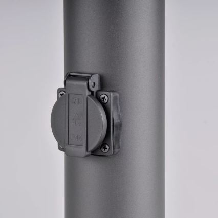 Vanjska lampa s utičnicom DALLAS 1xE27/12W/230V IP44 antracit