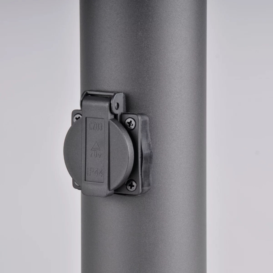 Vanjska lampa s utičnicom DALLAS 1xE27/12W/230V IP44 antracit