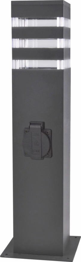 Vanjska lampa s utičnicom TEKSAS 1xE27/20W/230V 44 cm IP44 crna